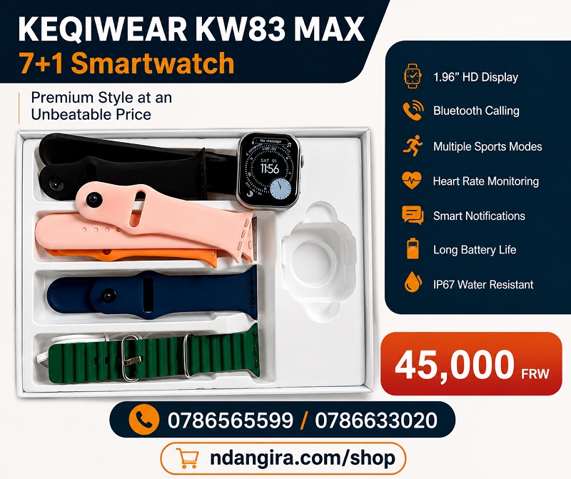 KEQIWEAR KW83 MAX 7+1 Smartwatch – Premium Style at an Unbeatable Price: 45,000frw