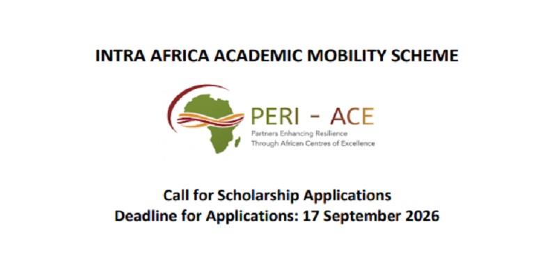 Intra-Africa Academic Mobility Scheme Scholarship (PERI-ACE) 2027/ Deadline: 17 September 2026