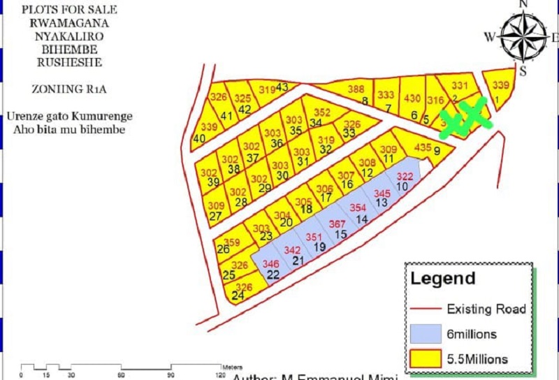 NEW PLOTS FOR SALE IN NYAKARIRO – RWAMAGANA  Price: 6M to 6,500,000frw