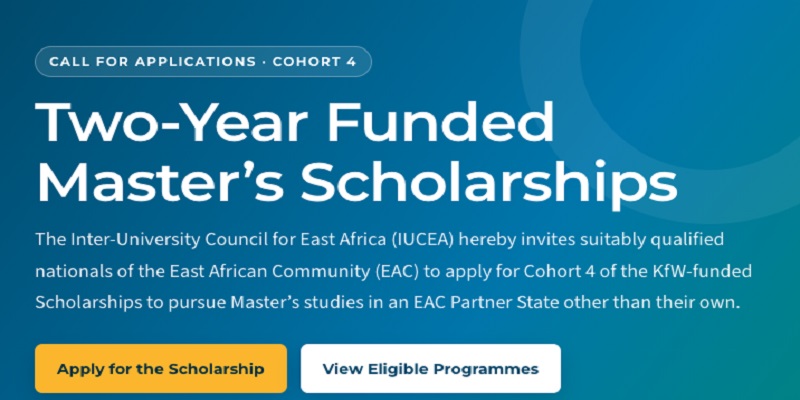 EAC Two-Year Funded Master’s Scholarships 2026 for Rwandan and East African Students Deadline 10 September 2026